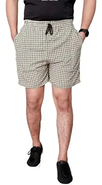 Stylish Multicoloured Cotton Striped Regular Shorts For Men Pack Of 3-thumb1