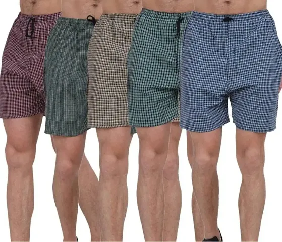 Fashionable Cotton Men Boxer Shorts Pack Of 5