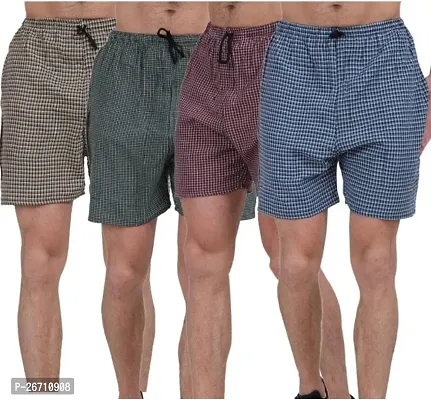 Trendy Men Boxer Shorts Checked Combo (pack of 4)