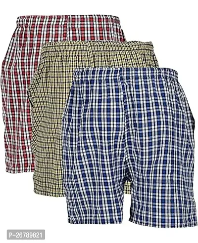 Cotton checkered Men's Boxer (pack of 3)-thumb0