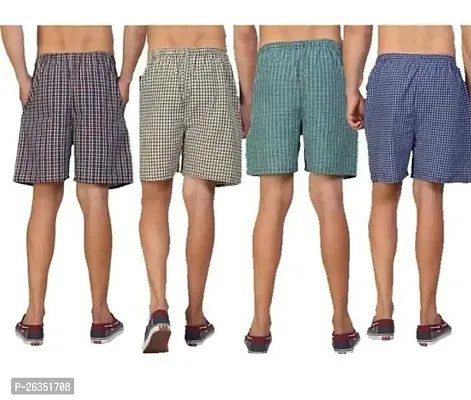 Fancy Men Boxer Shorts Checked Combo (pack of 4)-thumb2