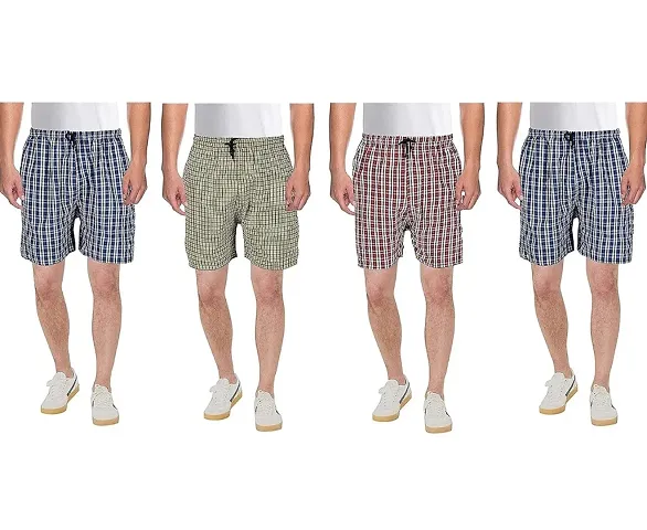 Stylish Multicoloured Boxer Shorts For Men Pack Of 4