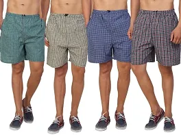 Trendy Men's Cotton Boxer Shorts , Combo (Pack of 4)-thumb1