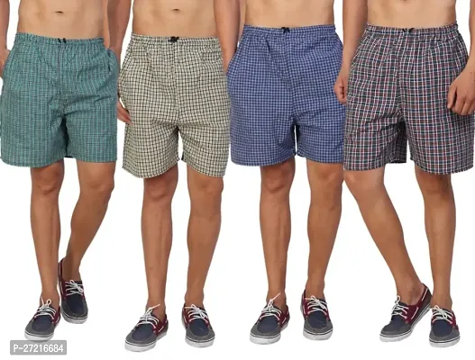 Trendy Men's Cotton Boxer Shorts , Combo (Pack of 4)