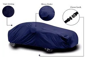 Maruti Suzuki Alto 800 Car Cover Waterproof / Maruti Suzuki Alto 800 lxi Car Cover/Car Body Cover for Alto 800 Triple Stitched With Ultra Surface Body Protection (With Mirror Pockets) (Blue)-thumb2