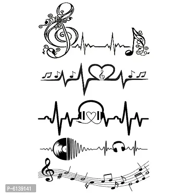 Ordershock Music Love Arrow Men and Women  Waterproof Temporary Body Tattoo-thumb2