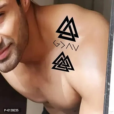 Triangle Tattoo Men and Women  Waterproof Temporary Body Tattoo-thumb0