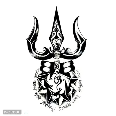 God Shiv waterproof Boy and Girls Temporary Body Tattoo-thumb2