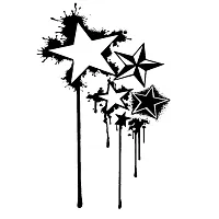 Star Tattoo Men and Women  Waterproof Temporary Body Tattoo-thumb1