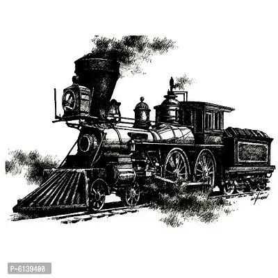 Train Locomotive Men and Women  Waterproof Temporary Body Tattoo-thumb2