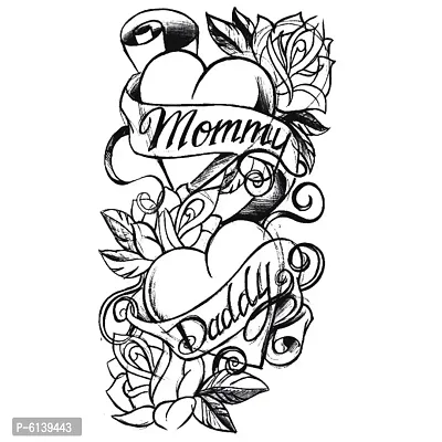 Mommy Daddy Men and Women  Waterproof Temporary Body Tattoo-thumb2