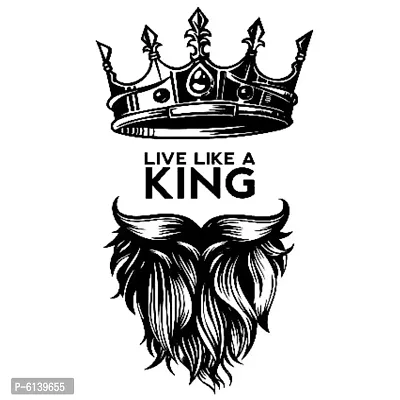 Like a King Mom Dad Men and Women Waterproof Temporary Body Tattoo-thumb2