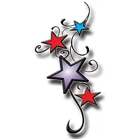 Ordershok Star Tattoo Temporary body Body Waterproof Boy and Girl Tattoo-thumb1