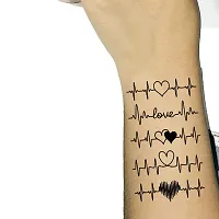 Ordershock Heart Beat Line Waterproof Men and Women Temporary Body Tattoo-thumb1