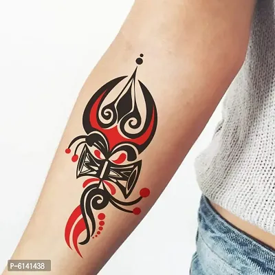 Trishul with Damru Tattoo Temporary body Body Waterproof Boy and Girl Tattoo