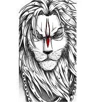 Ordershock Human with Tiger tattoo Men and Women  Waterproof Temporary body Body Tattoo-thumb1