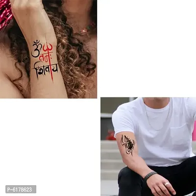 Ordershock Shiv Ji Hand Band with Trishul Combo Tattoo Men and Women  Waterproof Temporary Body Tattoo - Price in India, Buy Ordershock Shiv Ji  Hand Band with Trishul Combo Tattoo Men and