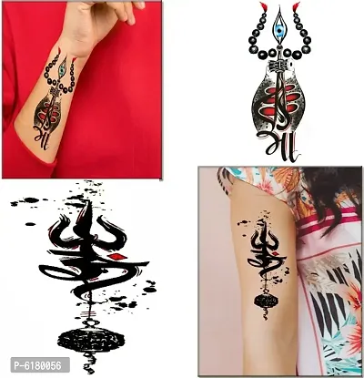 Om With Trishul Tattoos Combo and Best Populer design Tattoo Combo Waterproof Men and Women  Temporary body Body Tattoo