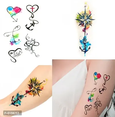 Famous Love Heart Ballon Tattoo Combo Waterproof Men and Women  Temporary body Body Tattoo-thumb0