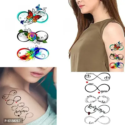 Famous Infinite Love Heart Tattoo , Infinite Tattoo Combo Waterproof Men and Women  Temporary body Body Tattoo