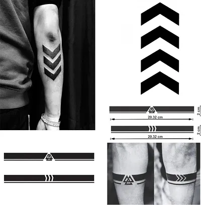 Famous Triangle Hand Band With Liam Payne Arrow Tattoo Combo   Waterproof Men and Women  Temporary body Body Tattoo