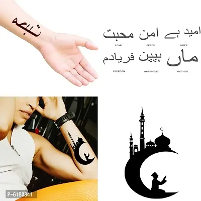 Famous Momdan Rosa Tattoo and iid Ka Chand With mm Tattoo Combo Waterproof Men and Women  Temporary body Body Tattoo