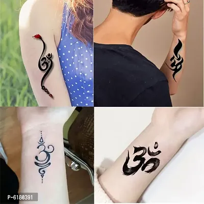 Famous Om Design Tattoo Combo Pack Waterproof Men and Women  Temporary body Body Tattoo