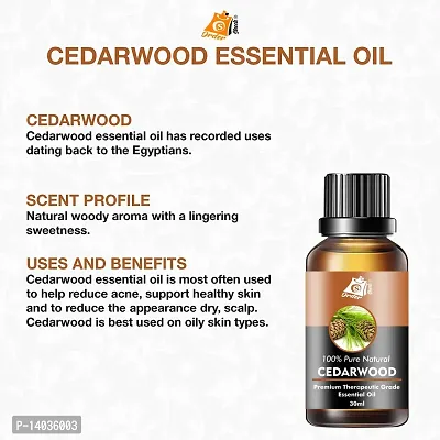 Cedarwood Essential Oil for Skin Aromatherapy Hair Pure, Natural, 120ml Pack of 4-thumb3