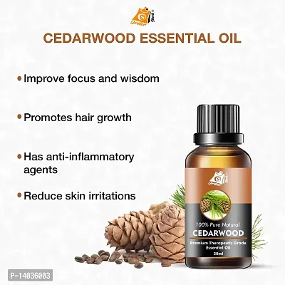 Cedarwood Essential Oil for Skin Aromatherapy Hair Pure, Natural, 120ml Pack of 4-thumb5