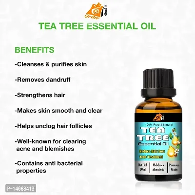 Tea Tree Essential Oil | Hair Growth Skin Face Acne Pure 120 ml Pack of 4-thumb2