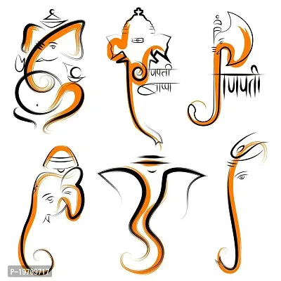 Ordershock Ganesh ji 6 in 1 Temporary Tattoo for Men and Women Waterproof Sticker-thumb2