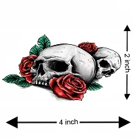 Ordershock Skull With Rose Real Temporary Tattoo for Men and Women Waterproof Sticker-thumb2