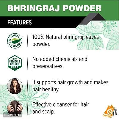 Ordershock Bhringraj Powder Natural Herbal Hair Care Treatment for Nourished, Healthy Hair-thumb2