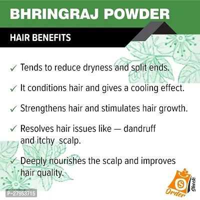 Ordershock Bhringraj Powder Natural Herbal Hair Care Treatment for Nourished, Healthy Hair-thumb3