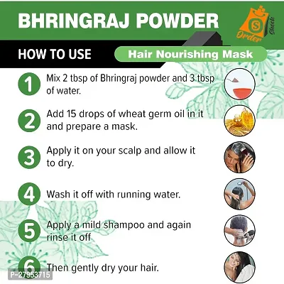 Ordershock Bhringraj Powder Natural Herbal Hair Care Treatment for Nourished, Healthy Hair-thumb4