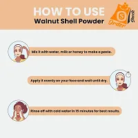 Premium Pack Of 04 400g  Walnut Shell Powder Natural Exfoliating Scrub for Smooth and Radiant Skin-thumb3
