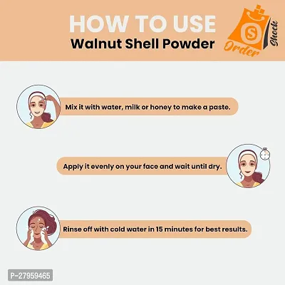 Premium Pack Of 04 400g  Walnut Shell Powder Natural Exfoliating Scrub for Smooth and Radiant Skin-thumb4