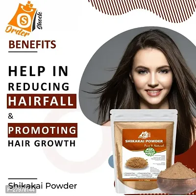 Ordershock Premium Sikhakai PowderPack OF 300g Each Powder 100g,  Natural Herbal Hair Care for Strength and Shine-thumb2