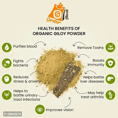 Ordershock Natural  Giloy Powder Ayurvedic Supplement for Immune Support and Vitality-thumb3