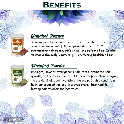 Ordershock Bhringraj, Amla, Reetha Shikakai  Hibiscus Leaves Powder For Hair Care Powder-thumb2