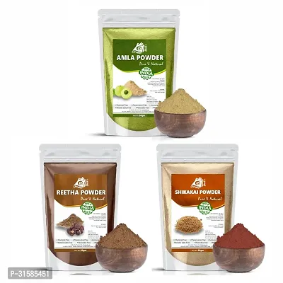 Amla, Reetha And Shikakai Powder For Hair Growth And Shining Hair Care Powder