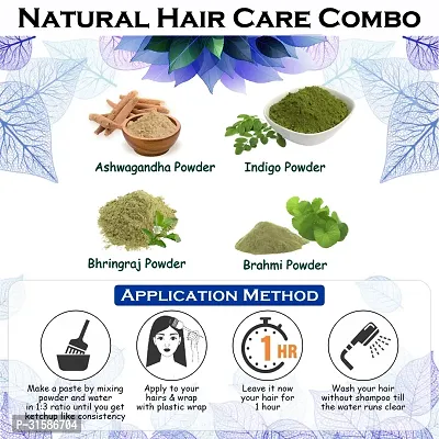 Ashwagandha, Indigo, Brahmi And Bhringraj Powder For Hair Care Combo Powder-thumb3