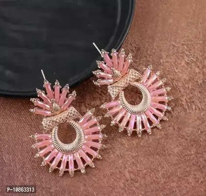 Multicoloured Copper Earrings For Women