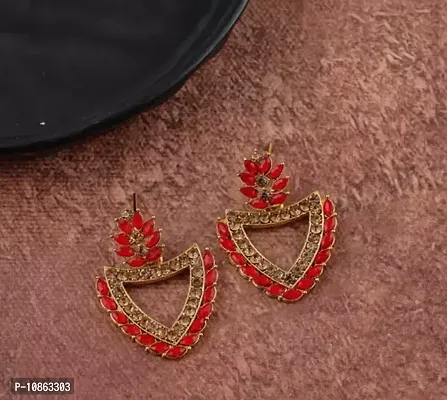 Red Copper Earrings For Women
