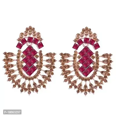 Pink Copper Earrings For Women-thumb0