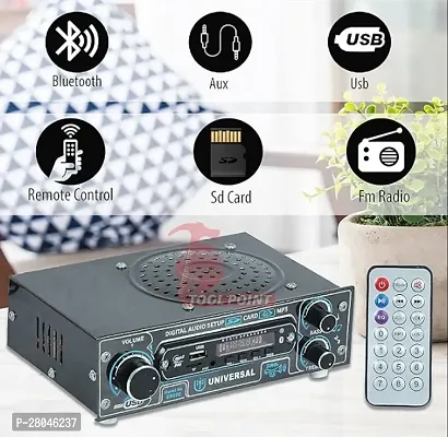 AC/DC FM Radio Multimedia Speaker with Inbuild Speaker Bluetooth, USB, SD Card, Aux FM Radio (Black)-thumb0