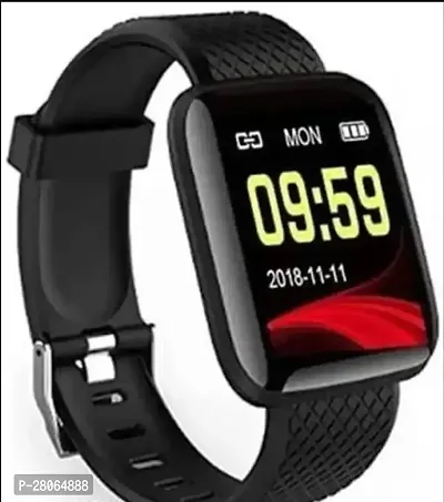 Best quality ID116 smart fitness band  (Black Strap, Size : Free size)-thumb0