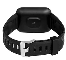 ID116 Bluetooth Smartwatch Wireless Smartwatch  (Black Strap, Free size)-thumb1