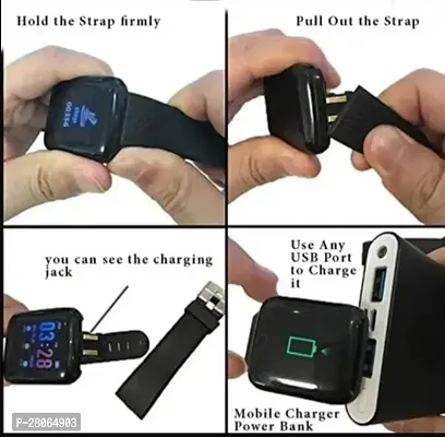 ID116 Bluetooth Smartwatch Wireless Smartwatch  (Black Strap, Free size)-thumb4