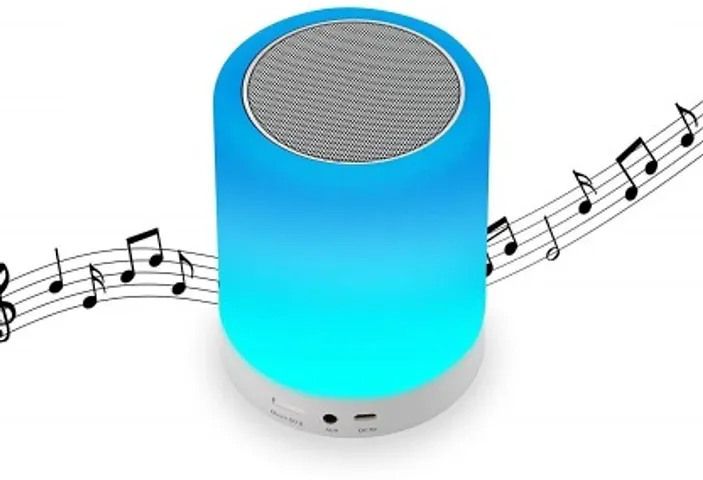 Portable Wireless Multimedia Mobile/Tablet Speaker Touch Lamp With Colorful Lights With Rich Bass Sound 3 W Bluetooth Speaker (Multicolour, 2.1 Channel)